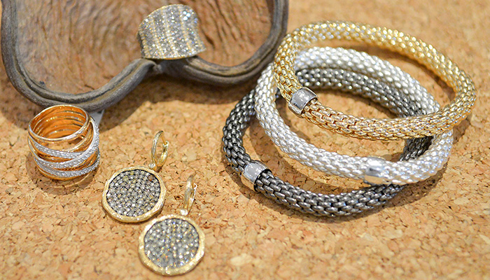 Bold gold, silver and diamond looks add punch to this seasons modern fashion
